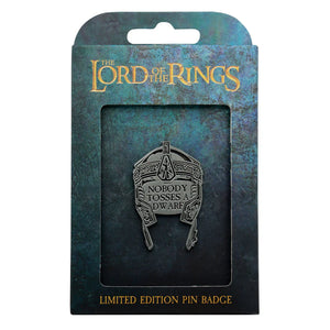 The Lord of the Rings Limited Edition Dwarf Tossing Pin Badge