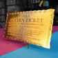 Willy Wonka and the Chocolate Factory - Collector's Edition Replica Golden Ticket