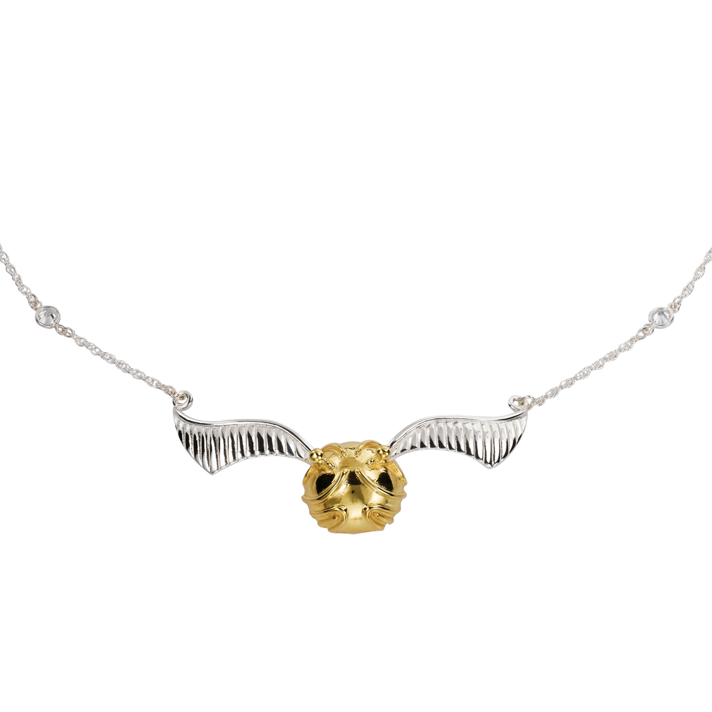 Harry Potter - Official Golden Snitch Necklace (Sterling Silver and 24K Gold Plated)