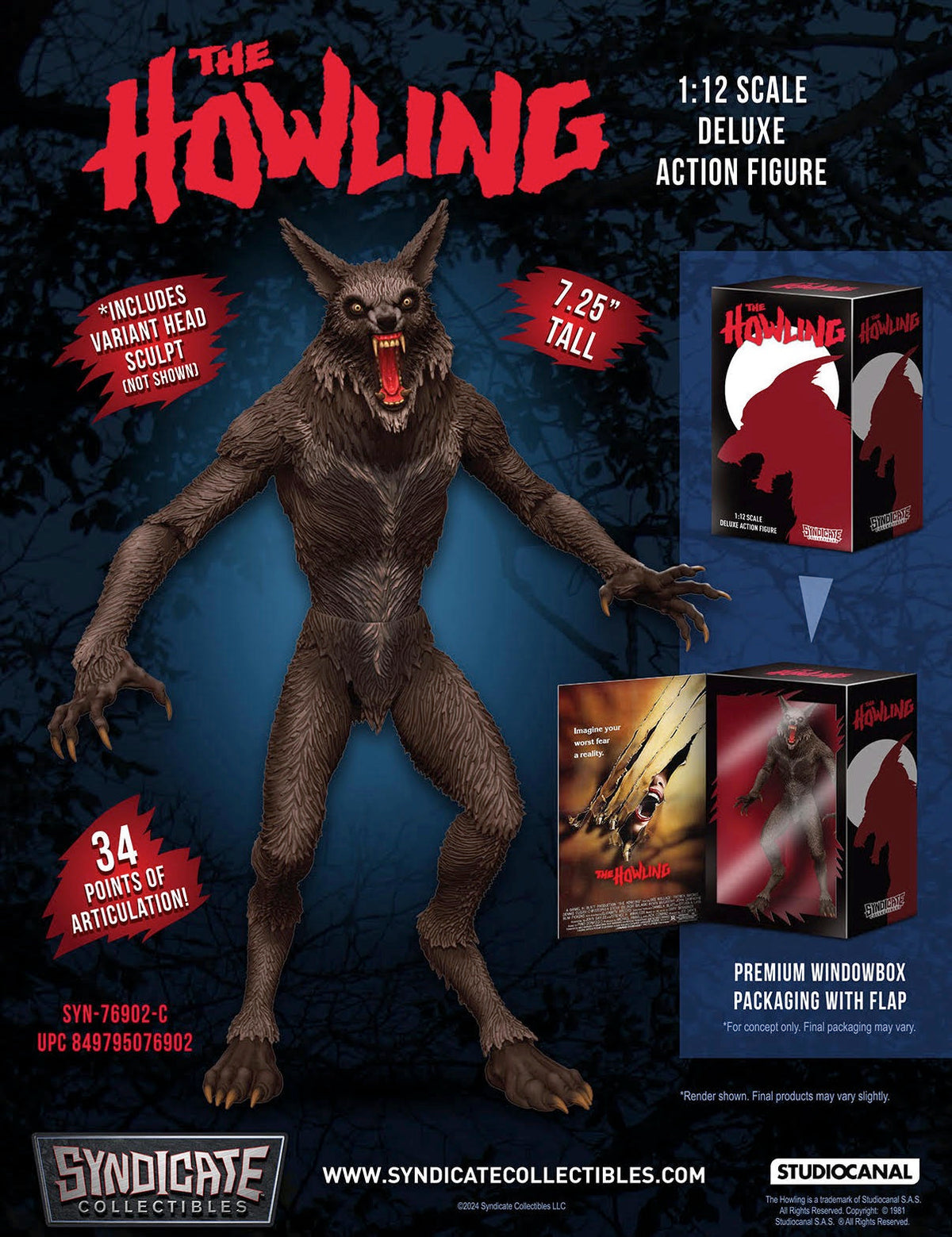 The Howling – Werewolf 1:12 Scale Deluxe Action Figure