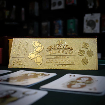 Back to the Future - Limited Edition 24k Gold Plated Biff Tannen Museum Entrance Ticket