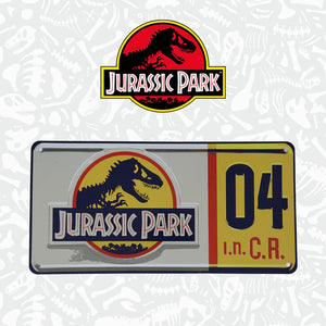 Jurassic Park - Replica License Plate Tin Sign