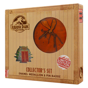 Jurassic Park Medallion and Pin Set