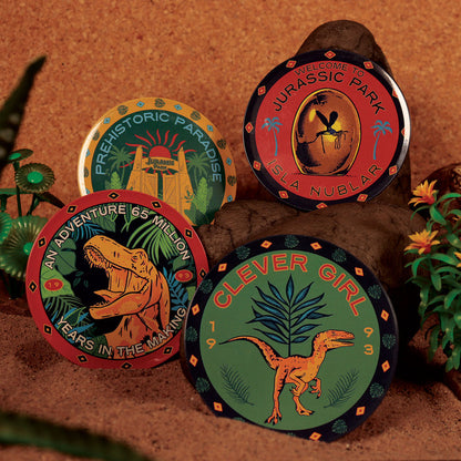 Jurassic Park – Official Printed Metal Drinks Coasters