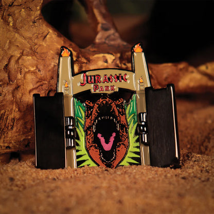 Jurassic Park Gates Hinged Pin Badge