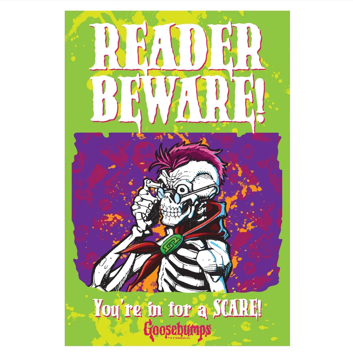 Goosebumps – Reader Beware Metal Sign
