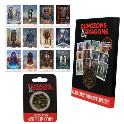 Dungeons & Dragons – Official Class Cards & D20 Flip Coin Set