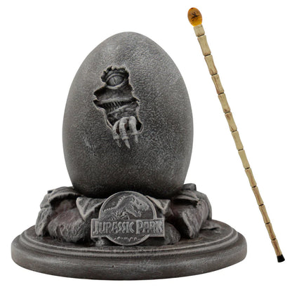 Jurassic Park - Velociraptor Egg Statue & Cane Replica Set