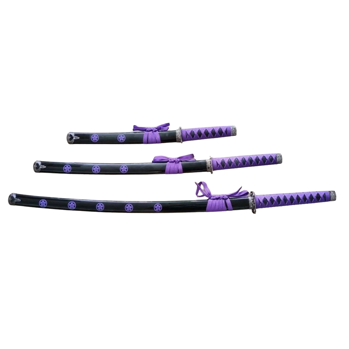 'Murasaki' Display (Straight) Replica Katana Triple Set
