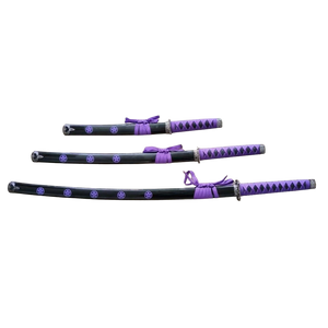 'Murasaki' Display (Straight) Replica Katana Triple Set