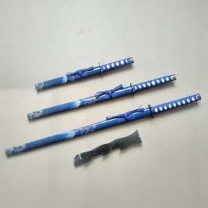 Hokusai Great Wave - Display (Straight Blade) Katana Daisho Triple Set