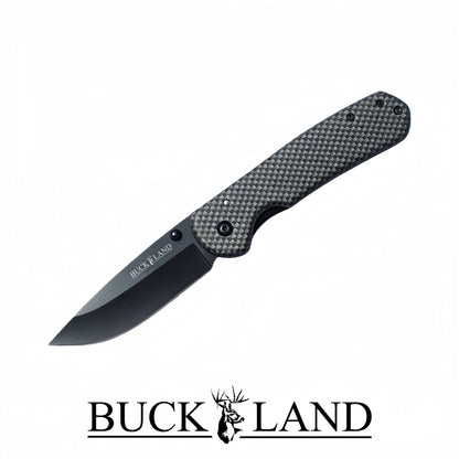 Buckland – Smooth Black Folding Knife