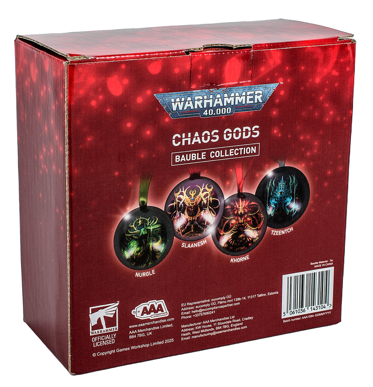 Warhammer 40,000: Chaos God Baubles (4 pack)