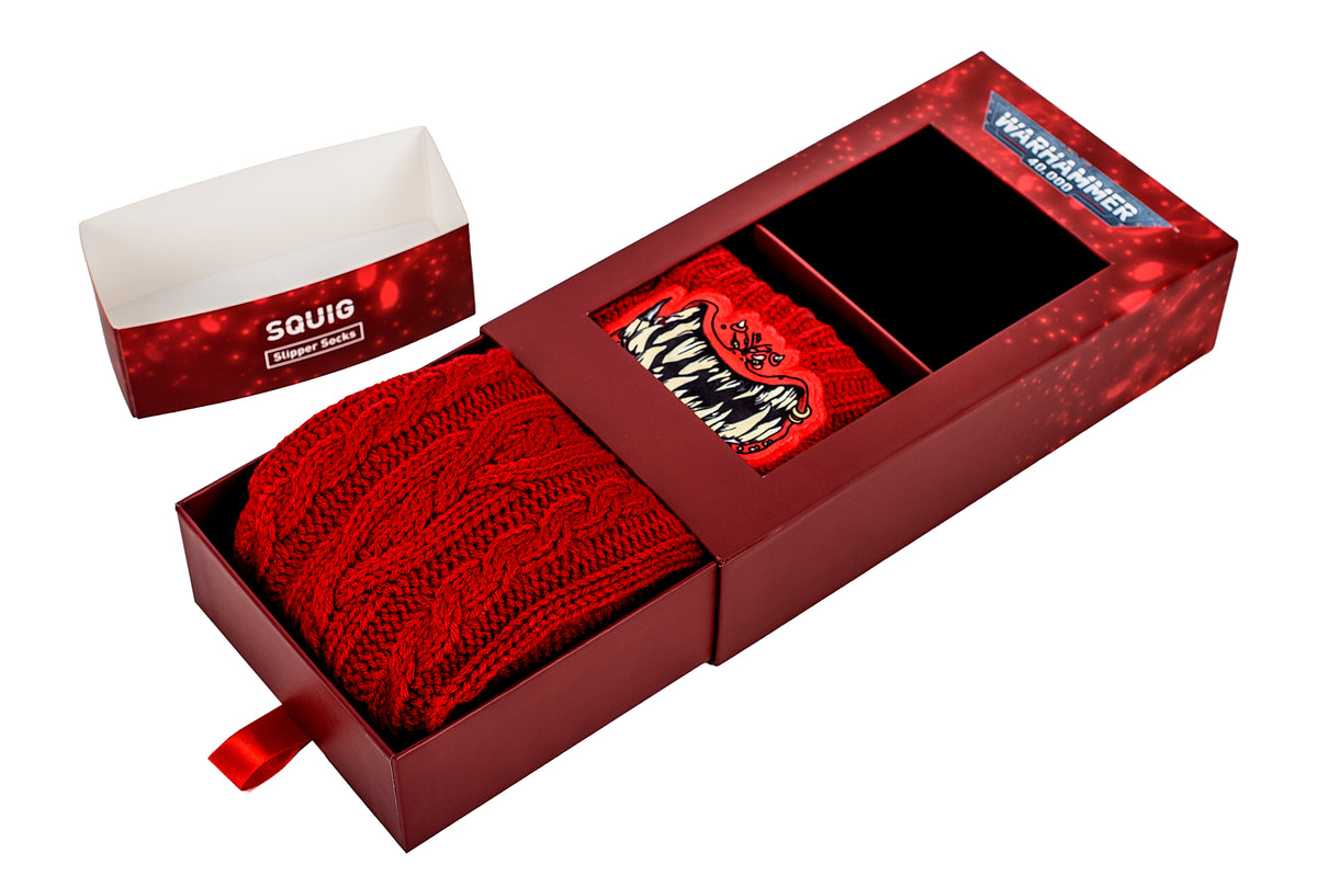 Warhammer Red Squig Slipper Socks