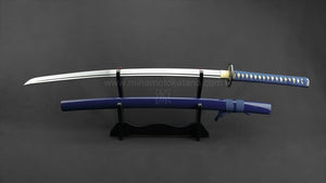 Warrior's Rage' (Blue) Hand Forged Katana In 1060 High Carbon Steel