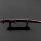 Warrior's Rage' (Red) Hand Forged Katana In 1060 High Carbon Steel