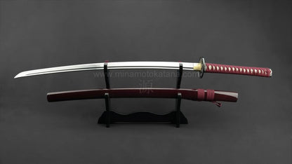 Warrior's Rage' (Red) Hand Forged Katana In 1060 High Carbon Steel