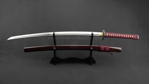 Warrior's Rage' (Red) Hand Forged Katana In 1095 High Carbon Steel