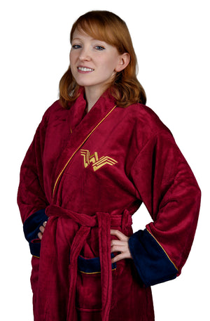 Wonder Woman: Ladies Fleece Hoodless Robe