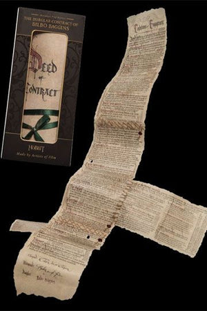 The Hobbit - Bilbo Baggins' Burglar Contract Replica