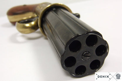 6 Cannon "Pepperbox" Revolver - London 1840 (Brass)