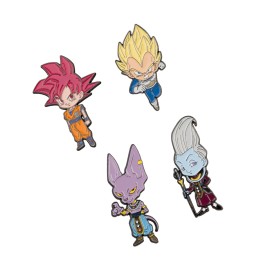 Dragon Ball Super Saga Battle Of Gods - Officially Licensed Deluxe 4 Pin Set