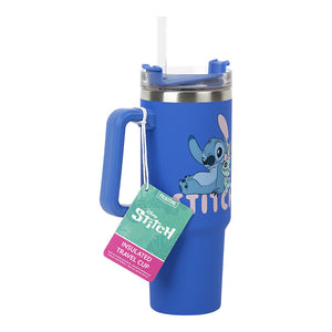 Stitch Blue 900ml Insulated Cup and Straw