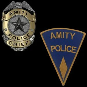 Jaws - Official Amity Island Badge & Uniform Patch Prop Replica Set
