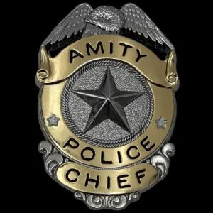 Jaws - Official Amity Island Badge & Uniform Patch Prop Replica Set