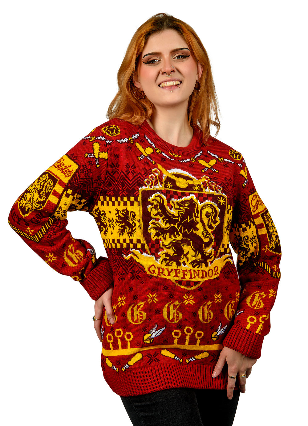 Harry Potter: Gryffindor Quidditch Christmas Jumper