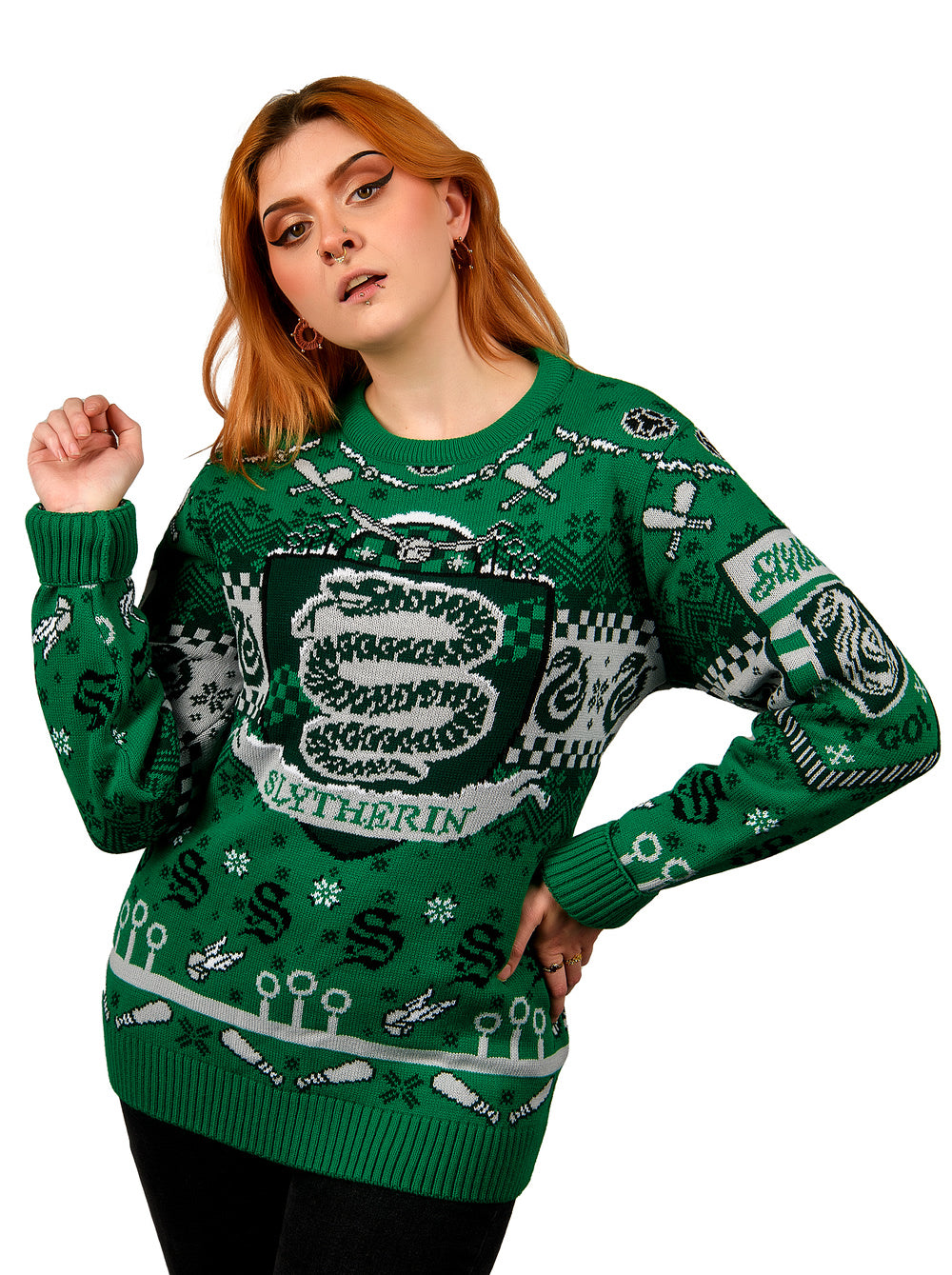 Harry Potter: Slytherin Quidditch Christmas Jumper