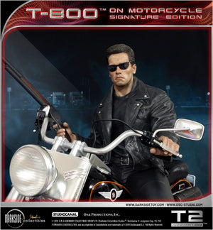 Terminator 2 - T-800 on Motorcycle Limited Signature Edition - COA Signed By Arnold Schwarzenegger!