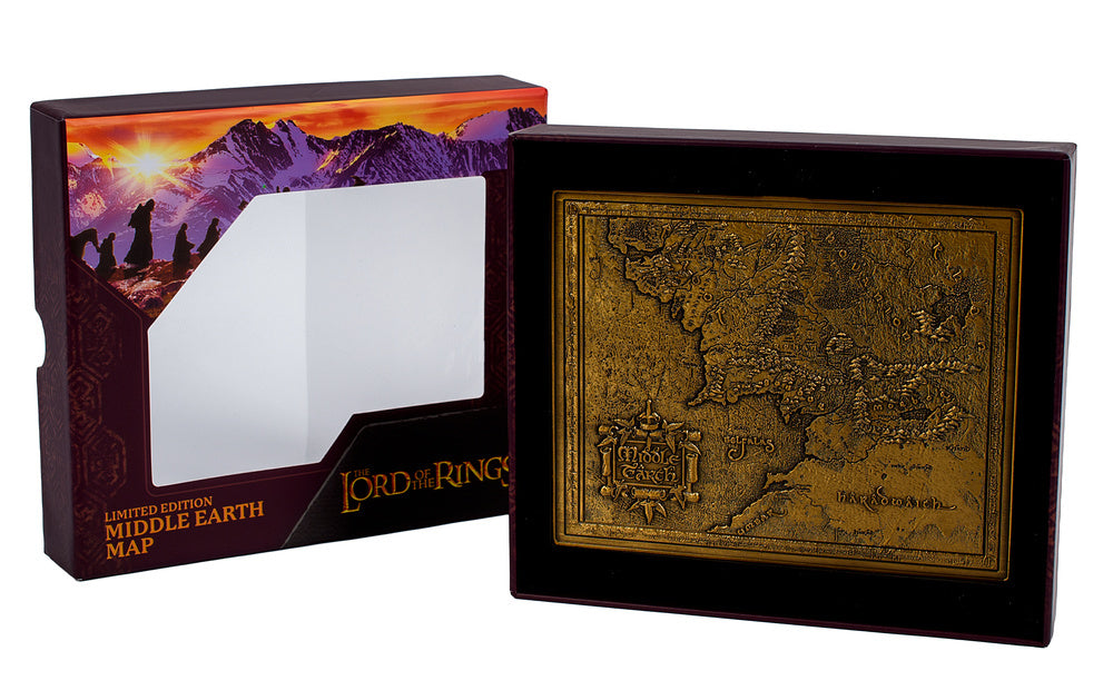 Lord of the Rings Middle Earth Metal Map