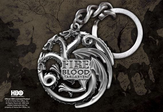 Game Of Thrones - Targaryen Sigil Keychain (Gun Metal)