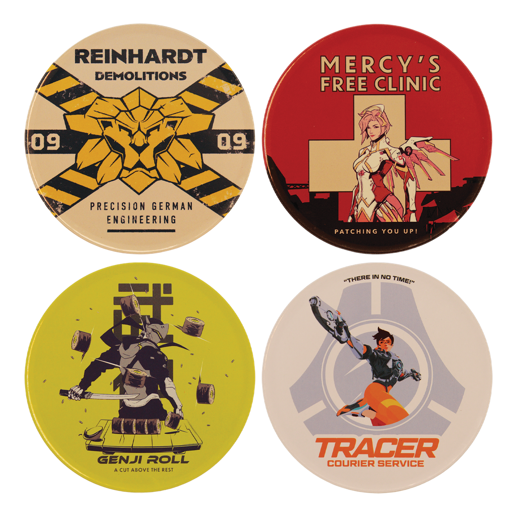 Overwatch - Set of Four Printed Metal Coasters