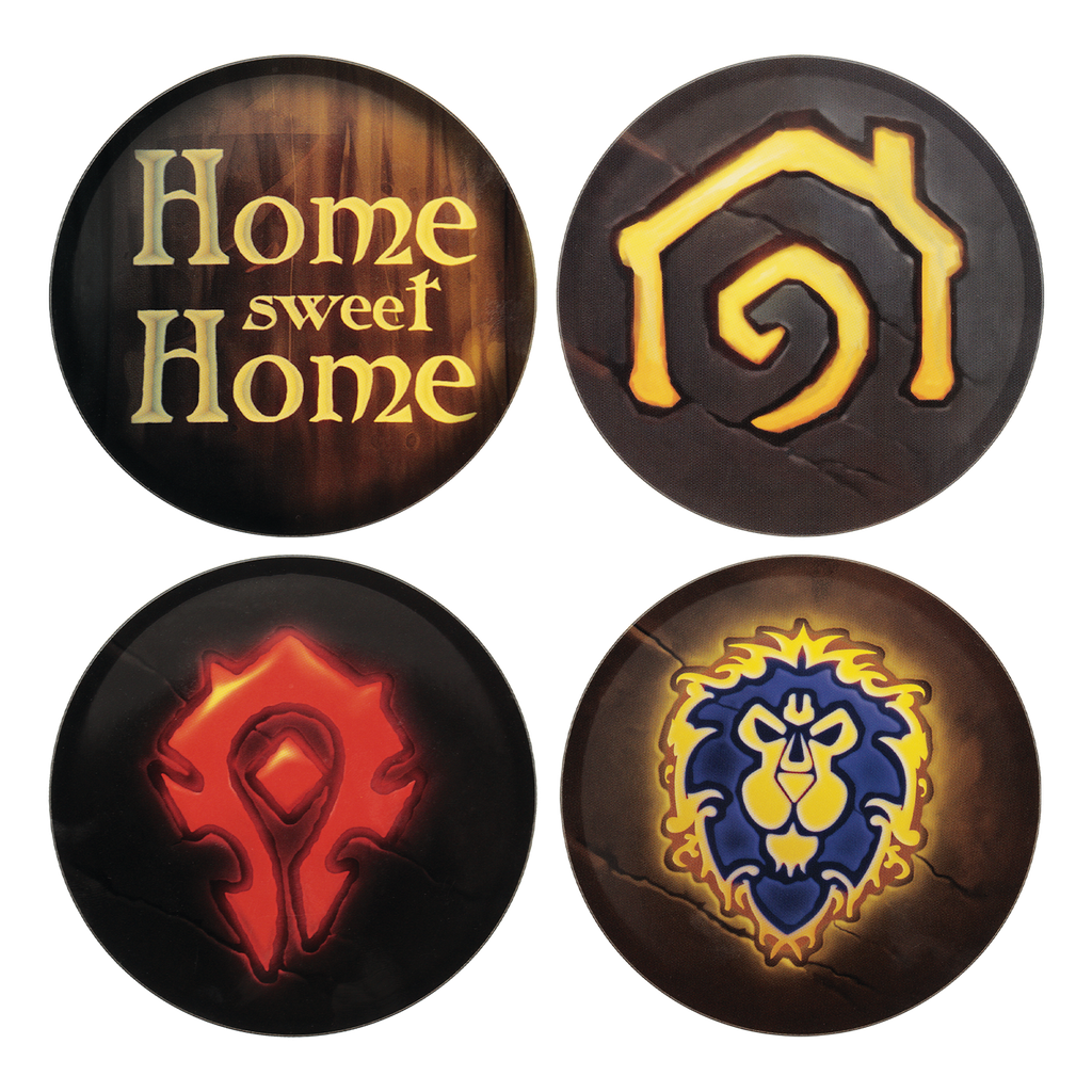 World of Warcraft - Set of Four Printed Metal Coasters