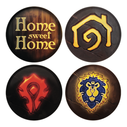 World of Warcraft - Set of Four Printed Metal Coasters