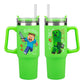 Minecraft - Officially Licensed Green 900ml Insulated Cup and Straw