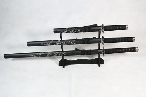 "Ryouma" Triple Set Display Katana (Straight Blade)