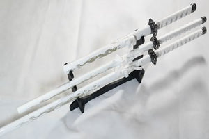 "Tatsu Shiro" Triple Set Display (Straight Blade) Katana