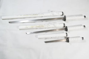 "Tatsu Shiro" Triple Set Display (Straight Blade) Katana