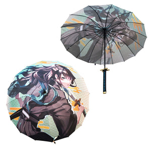 Demon Slayer Muichiro Tokito Katana Umbrella – Mist Hashira Nichirin Sword Design