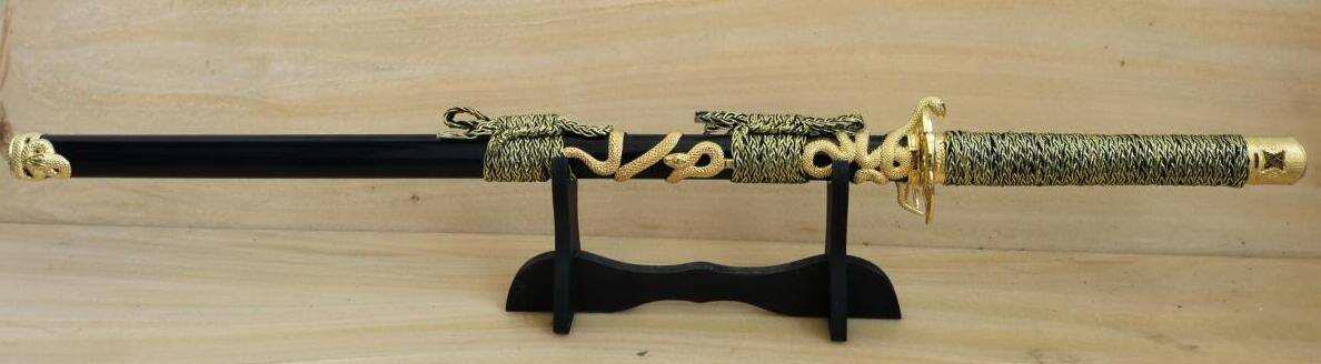 Coiling Dragon Display (Straight) Katana-The Sword Stall