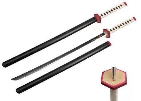 Demon Slayer - Giyu Tomioka Blue Nichirin Katana With Sheath - Cosplay Safe Foam