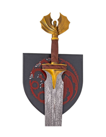 House Of The Dragon  - Rhaenyra Targaryen Valyrian Steel Sword with Display Plaque