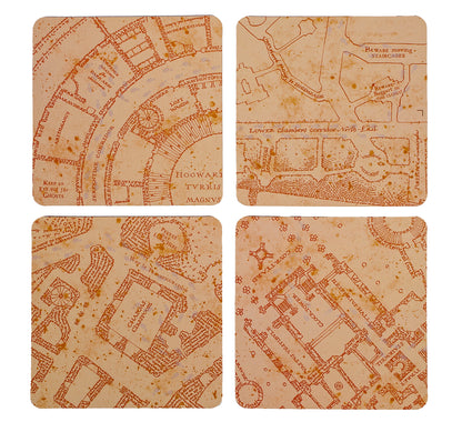 Harry Potter: Marauder's Map Heat Changing Coasters (4pcs)