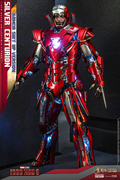 LAYAWAY DEPOSIT ONLY - Iron Man 3 – Silver Centurion (Armor Suit Up Version) Movie Masterpiece 1:6 Scale Figure | Hot Toys