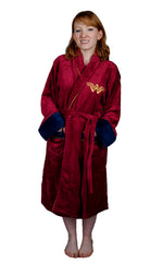 Wonder Woman: Ladies Fleece Hoodless Robe