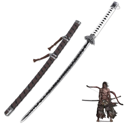 Sekiro - White Lotus Sword - Genichiro Ashina Mortal Blade Display (Straight Blade) Katana