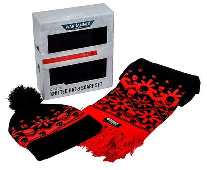 Warhammer Chaos Knitted Hat and Scarf Set